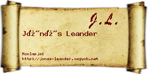 Jónás Leander névjegykártya