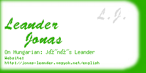 leander jonas business card